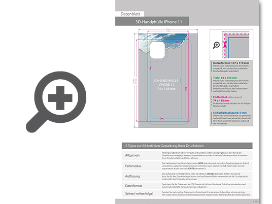 Product Bild standard-handyh__lle_f__r_iphone_11__4_0-farbig_einseitig_bedruckt