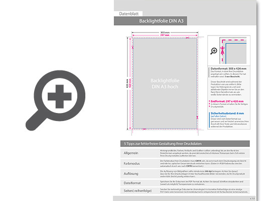 Product Bild hochwertige_backlightfolie_laminiert__4_0-farbig_bedruckt__din_a3
