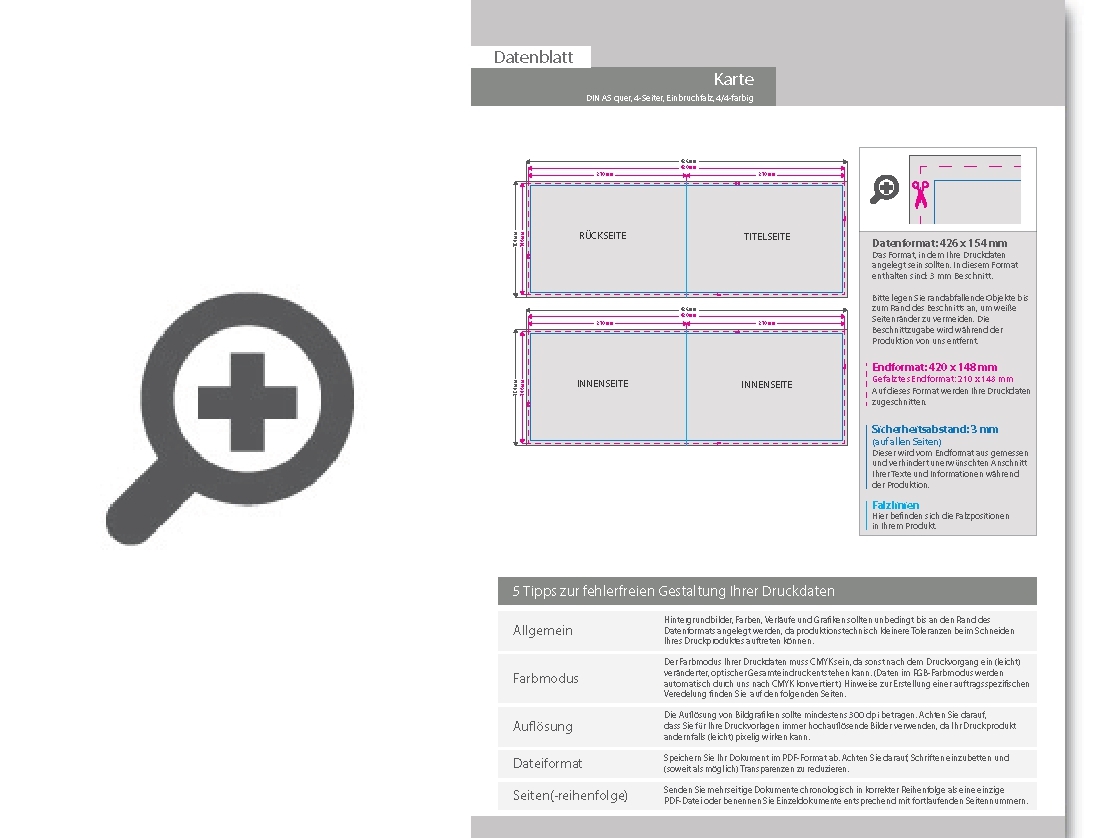 Product Bild einladungskarte__gefalzt_auf_din_a5_quer__vertikaler_mittelfalz__4-seitig
