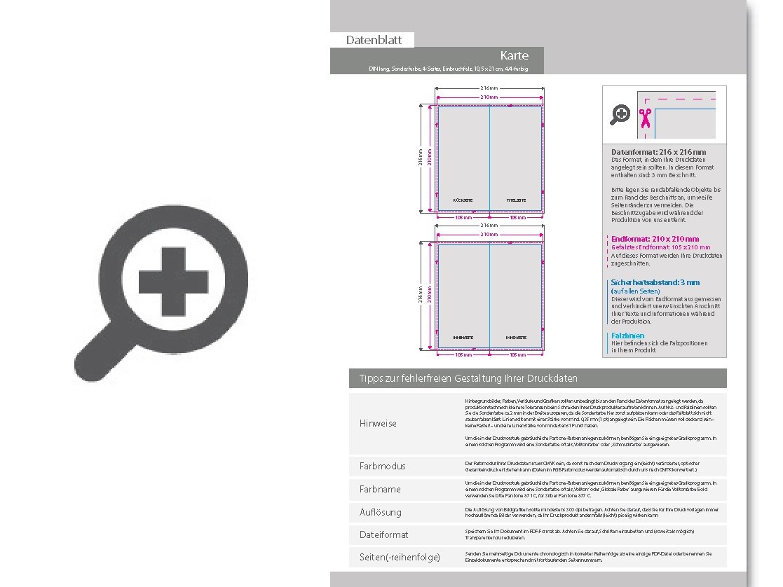 Product Bild hochzeitskarte_din_lang_4-seiter_4_4_farbig_+_sonderfarbe_silber