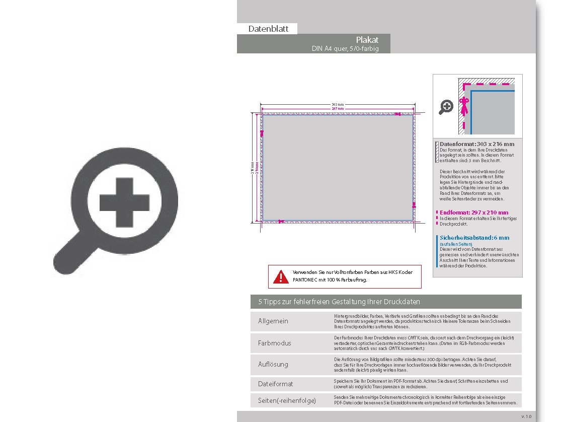 Product Bild plakat_din_a4_quer_(297_x_210_mm)_einseitig_5_0-farbig_bedruckt_(cmyk_4-farbig_+_1_sonderfarbe_hks_oder_pantone)